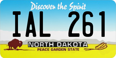 ND license plate IAL261