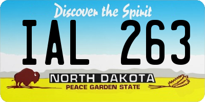 ND license plate IAL263