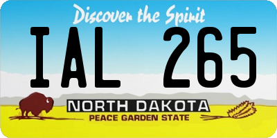 ND license plate IAL265
