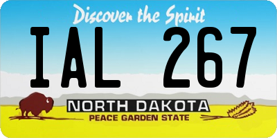 ND license plate IAL267