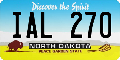ND license plate IAL270