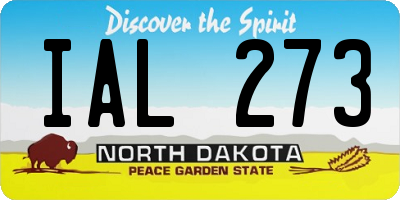 ND license plate IAL273