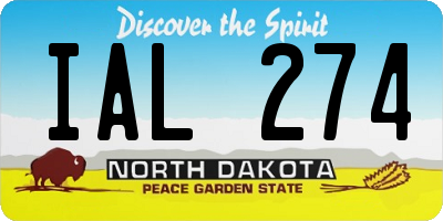 ND license plate IAL274