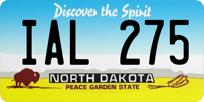 ND license plate IAL275