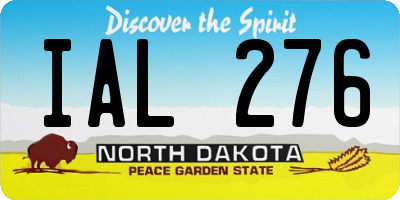 ND license plate IAL276