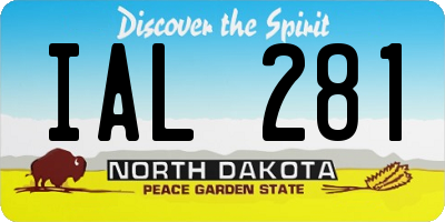 ND license plate IAL281