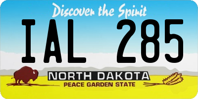 ND license plate IAL285