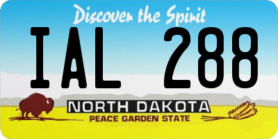 ND license plate IAL288