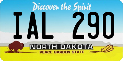 ND license plate IAL290