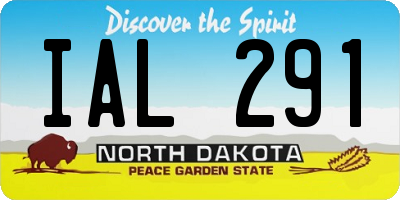 ND license plate IAL291
