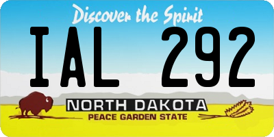 ND license plate IAL292