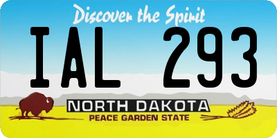 ND license plate IAL293