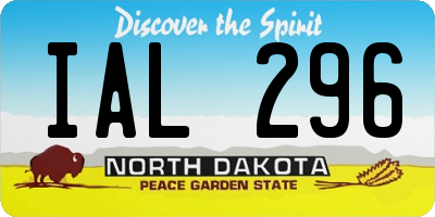 ND license plate IAL296