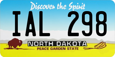 ND license plate IAL298