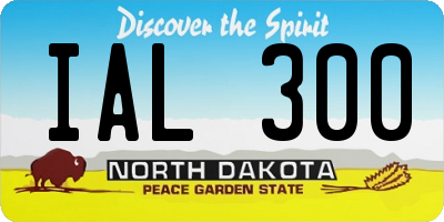 ND license plate IAL300