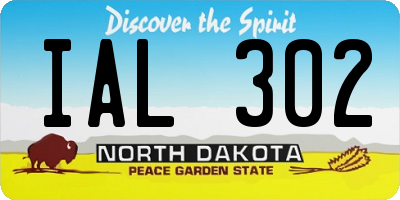 ND license plate IAL302