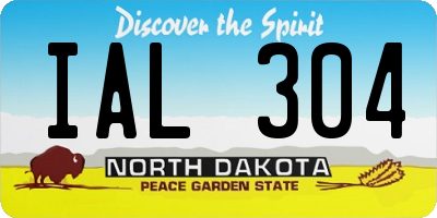 ND license plate IAL304