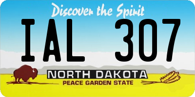 ND license plate IAL307