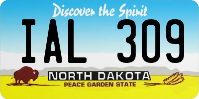 ND license plate IAL309