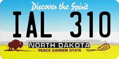 ND license plate IAL310