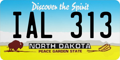 ND license plate IAL313