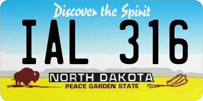 ND license plate IAL316