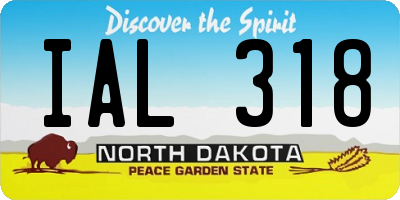 ND license plate IAL318