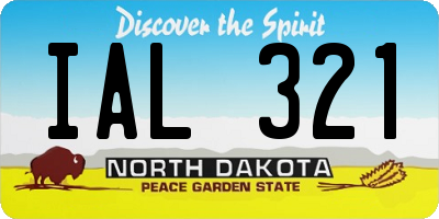 ND license plate IAL321