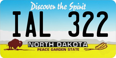 ND license plate IAL322
