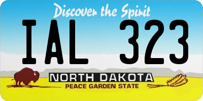 ND license plate IAL323