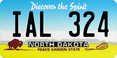 ND license plate IAL324