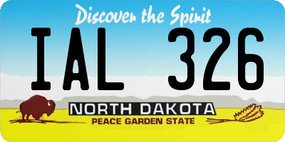 ND license plate IAL326