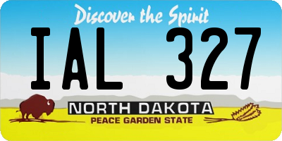 ND license plate IAL327