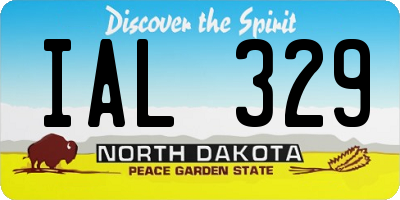 ND license plate IAL329