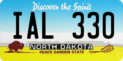 ND license plate IAL330