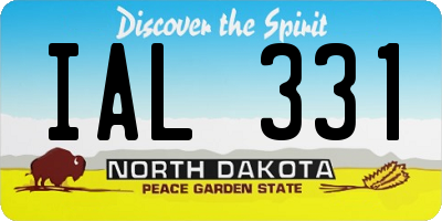 ND license plate IAL331