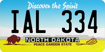 ND license plate IAL334