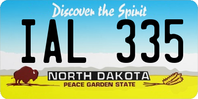 ND license plate IAL335