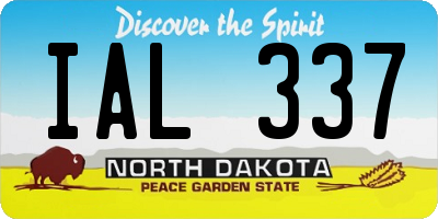 ND license plate IAL337