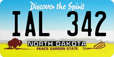 ND license plate IAL342