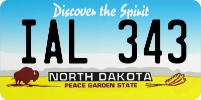 ND license plate IAL343