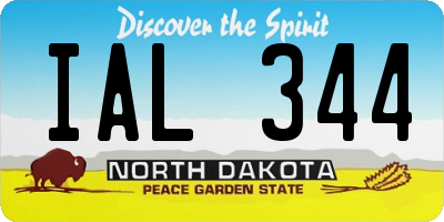 ND license plate IAL344