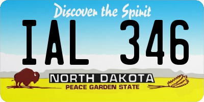 ND license plate IAL346