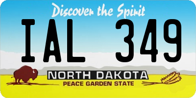 ND license plate IAL349