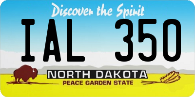 ND license plate IAL350