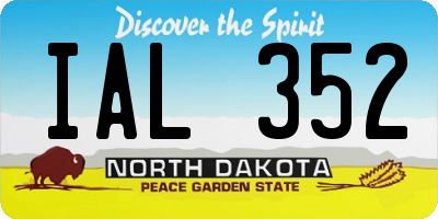 ND license plate IAL352