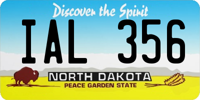 ND license plate IAL356