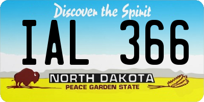 ND license plate IAL366