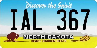 ND license plate IAL367