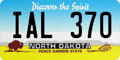 ND license plate IAL370